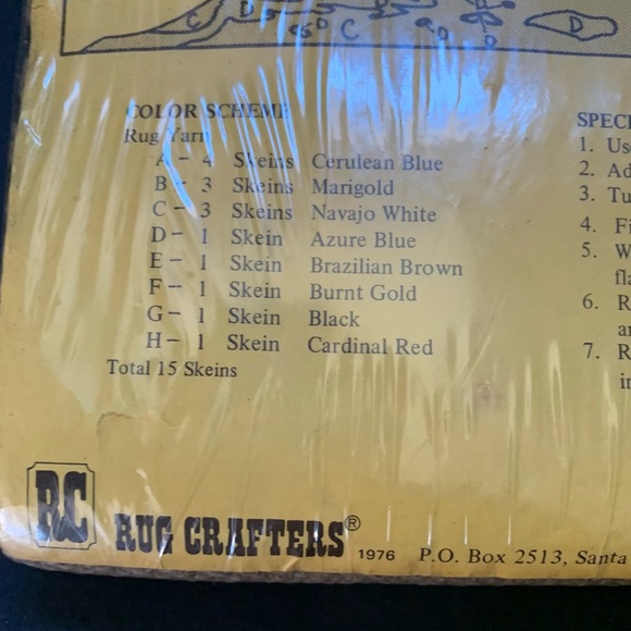 Vintage 1976 Rug Crafters downhill racer yarn rug pattern - Picture 5 of 12